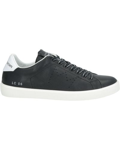 Leather Crown Sneakers - Blu