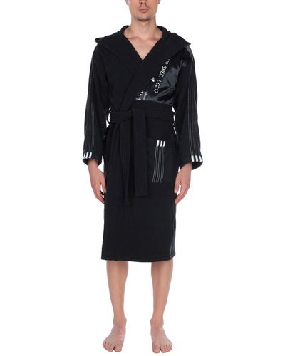 adidas Towelling Dressing Gown - Black