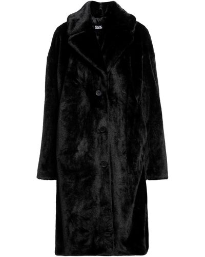 Karl Lagerfeld Teddy Coat - Black