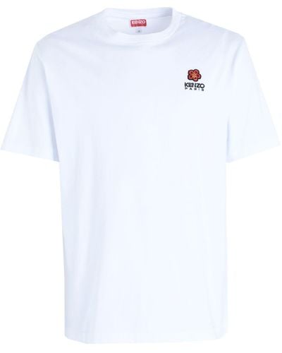 KENZO White Crew Neck T -Shirt mit Logo - Blanco