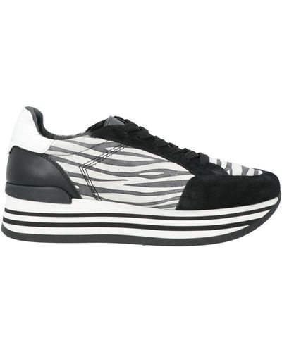 Janet & Janet Sneakers Leather, Textile Fibers - Black
