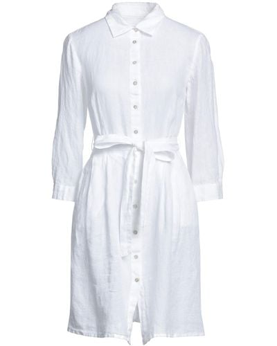 120% Lino Mini-Kleid - Weiß