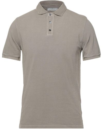 Alpha Studio Dove Polo Shirt Cotton - Gray