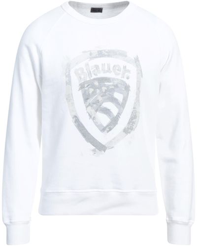 Blauer Sweatshirt - White