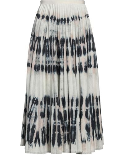 Dior Ivory Midi Skirt Cotton - Gray