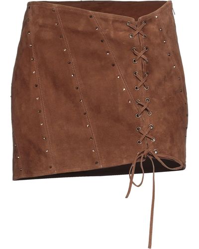 Alessandra Rich Mini Skirt - Brown
