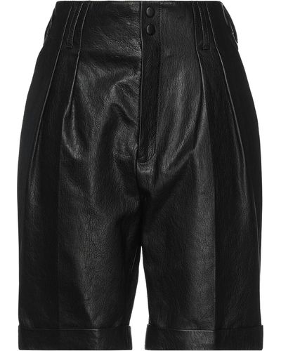 Saint Laurent Shorts & Bermuda Shorts Leather - Black