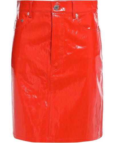 Helmut Lang Midi Skirt - Red