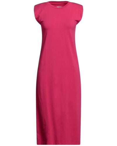 Rose' A Pois Midi Dress - Pink