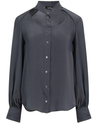 Gran Sasso Steel Shirt Silk - Blue