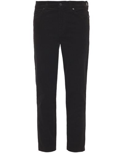7 For All Mankind Cropped Trousers - Black