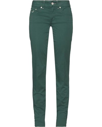 Jacob Coh?n Dark Trousers Cotton, Elastane - Green