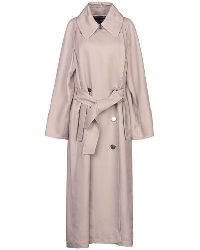 Giorgio Armani Dove Overcoat & Trench Coat Viscose, Mulberry Silk - Pink