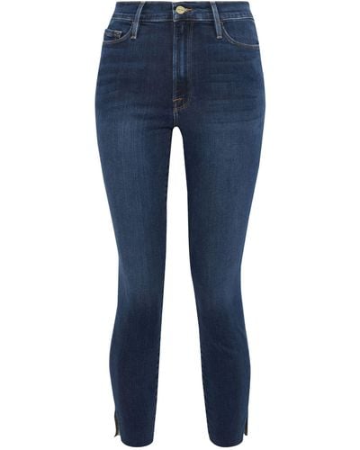 FRAME Cropped Jeans - Blau