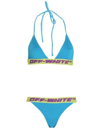 Off-White c/o Virgil Abloh Logo Band Triangle Bikini - Blue