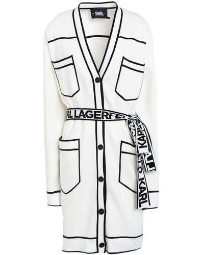 Karl Lagerfeld Cárdigan con logo estampado - Blanco