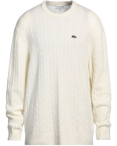 Lacoste Ivory Jumper Wool - White