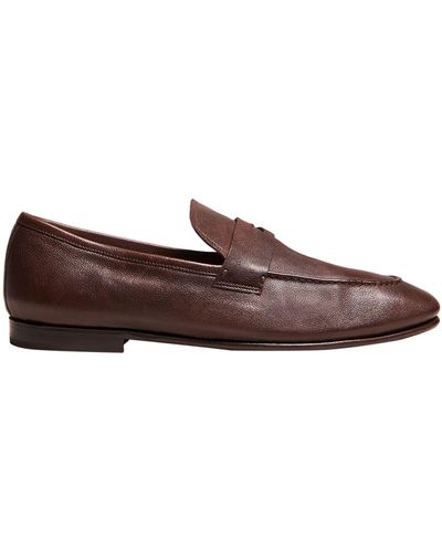 Dunhill Dark Loafers Soft Leather - Brown