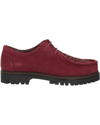 Maze Lace-up Shoes - Red