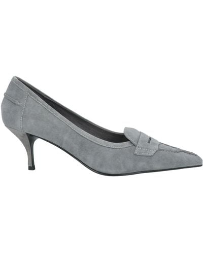 Jeffrey Campbell Loafers Leather - Grey