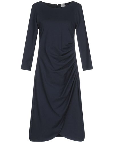 Armani Slate Midi Dress Viscose, Polyamide, Elastane - Blue