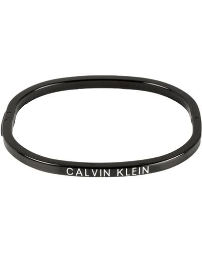 Calvin Klein Hook Rose Gold PVD Plated Stainless Steel White Crystal Closed Bangle  Bracelet | World of Watches