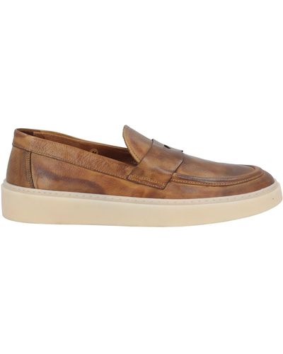 Pawelk's Tan Loafers Leather - Brown