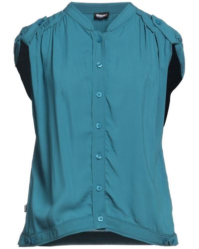 Blauer Pastel Shirt Viscose - Blue