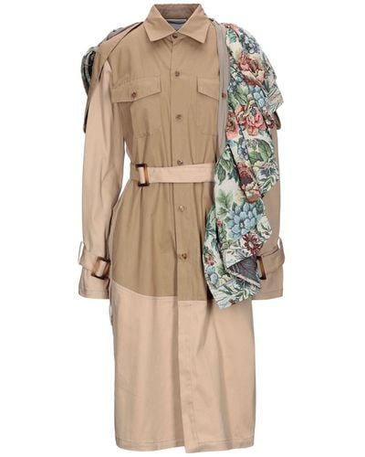 Erika Cavallini Semi Couture Overcoat & Trench Coat - Natural