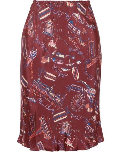 ALEXACHUNG Midi Skirt - Multicolour