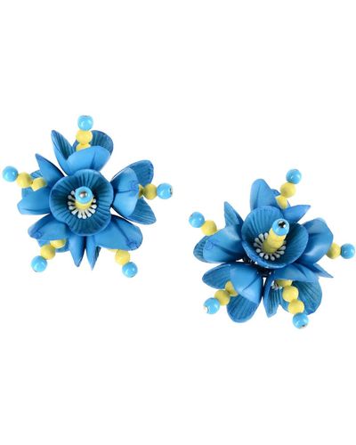 Moschino Azure Earrings Plastic - Blue