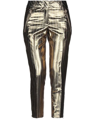 Twin Set Cropped Pants - Metallic