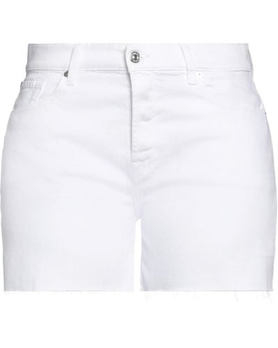 7 For All Mankind Jeansshorts - Weiß