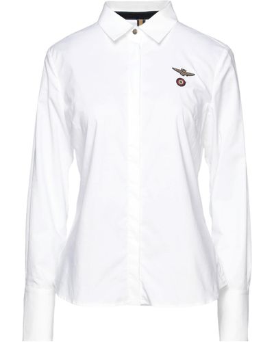 Aeronautica Militare Shirt Cotton, Elastane - White