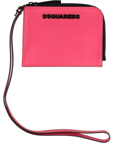 DSquared² Fuchsia Document Holder Leather - Pink