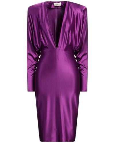 Alexandre Vauthier Midi Dress Viscose, Elastane - Purple