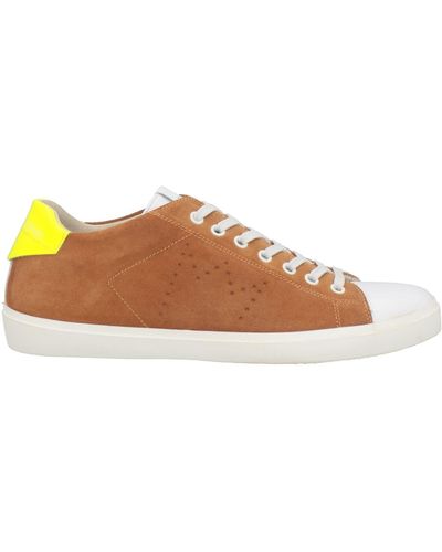 Leather Crown Trainers - Brown