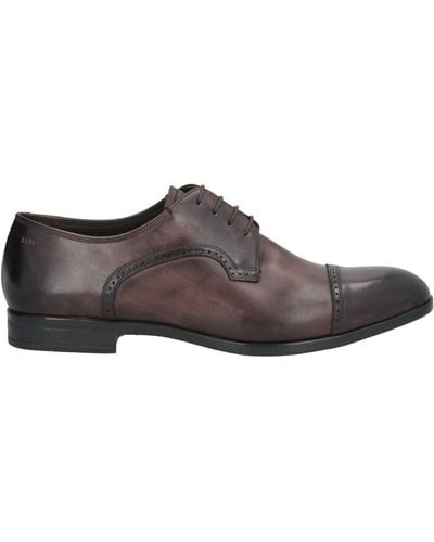 Fabi Dark Lace-Up Shoes Leather - Brown