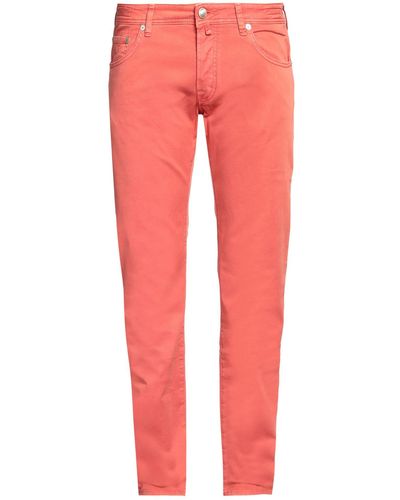 Jacob Coh?n Coral Trousers Cotton, Elastane - Red