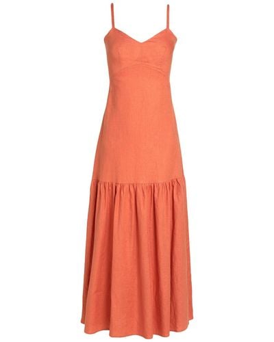 Peony Beach Dress - Orange