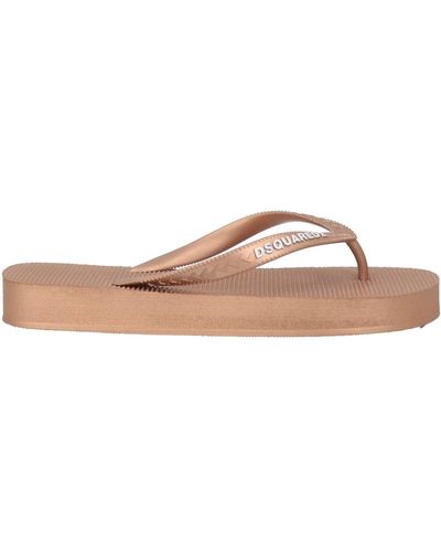 DSquared² Bronze Thong Sandal Rubber - Brown