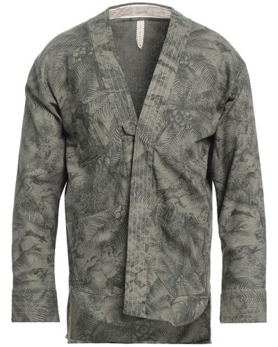 Dnl Military Shirt Cotton, Linen - Gray