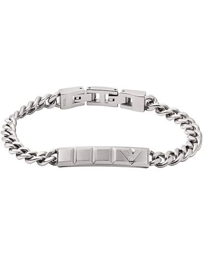 Metallic Emporio Armani Bracelets for Men | Lyst