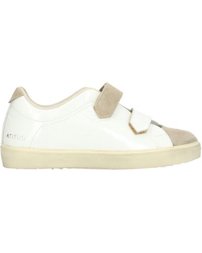 Leather Crown Sneakers - White