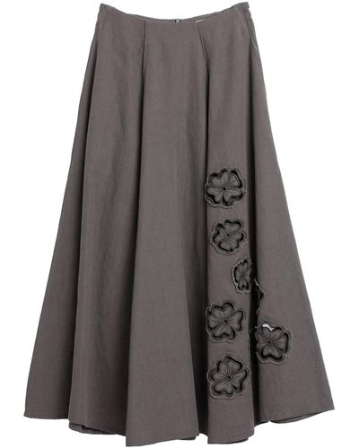 Gentry Portofino Midi Skirt - Gray