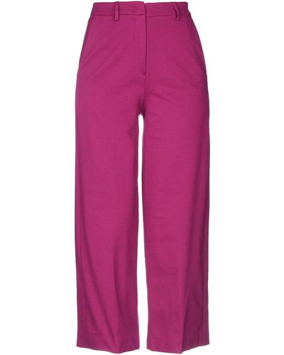 Hanita Cropped Trousers - Purple