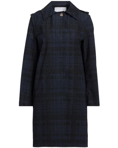 Harris Wharf London Overcoat & Trench Coat - Blue