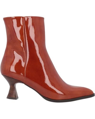 Zinda Ankle Boots Soft Leather - Red