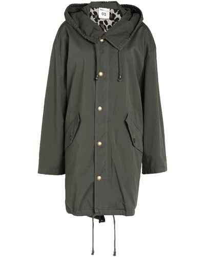 Semicouture Overcoat & Trench Coat - Green