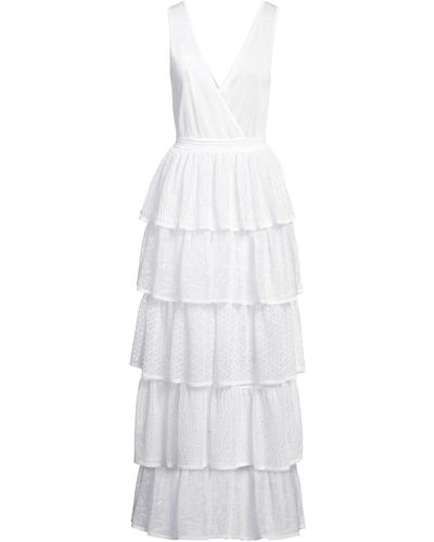 Nenette Maxi Dress Viscose, Polyester - White